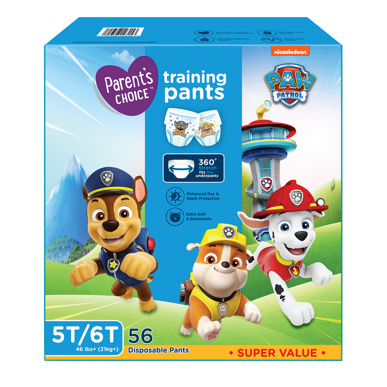 Parent's Choice Paw Patrol Training Pants for Boys, 5T/6T, 56 Count (Select for More Options)