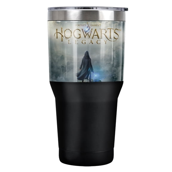 Hogwarts Legacy Official Castle 30 oz Travel Tumbler, Stainless Steel, Vacuum Insulated with Leak Resistant Slide-Lock Lid