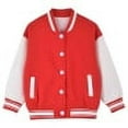thumbnail image 7 of GYRATEDREAM Boys Girls Zipper Varsity Jackets Kid's Baseball Jacket Top Outerwear Jackets Sports Track Jackets Coat for 3-4Y Red, 7 of 7