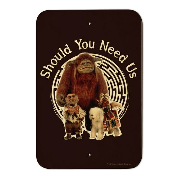 Should You Need Us Labyrinth With Ludo Hoggle and Didymus Home Business Office Sign