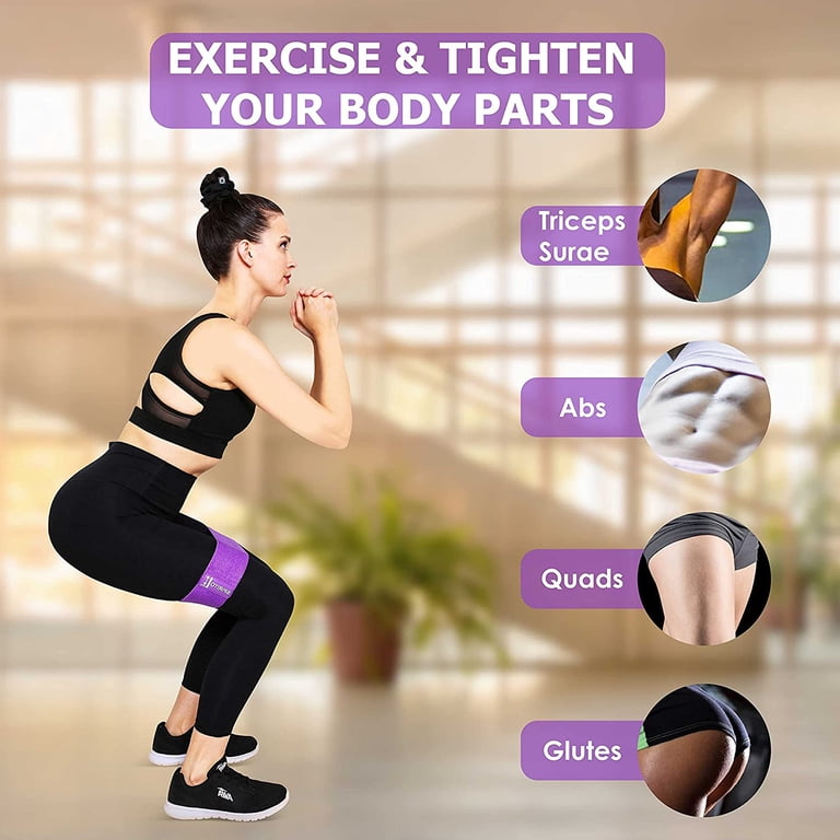 Be Smart Fabric Booty Bands – Resistance Loop Bands For Ladies, Hip Circle, Glutes, Legs & Squats (Set Of 3)