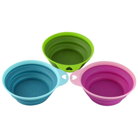 Collapsible Silicone Bowl Set, 3 Piece (Best Brands Collapsible Silicone Bowl)