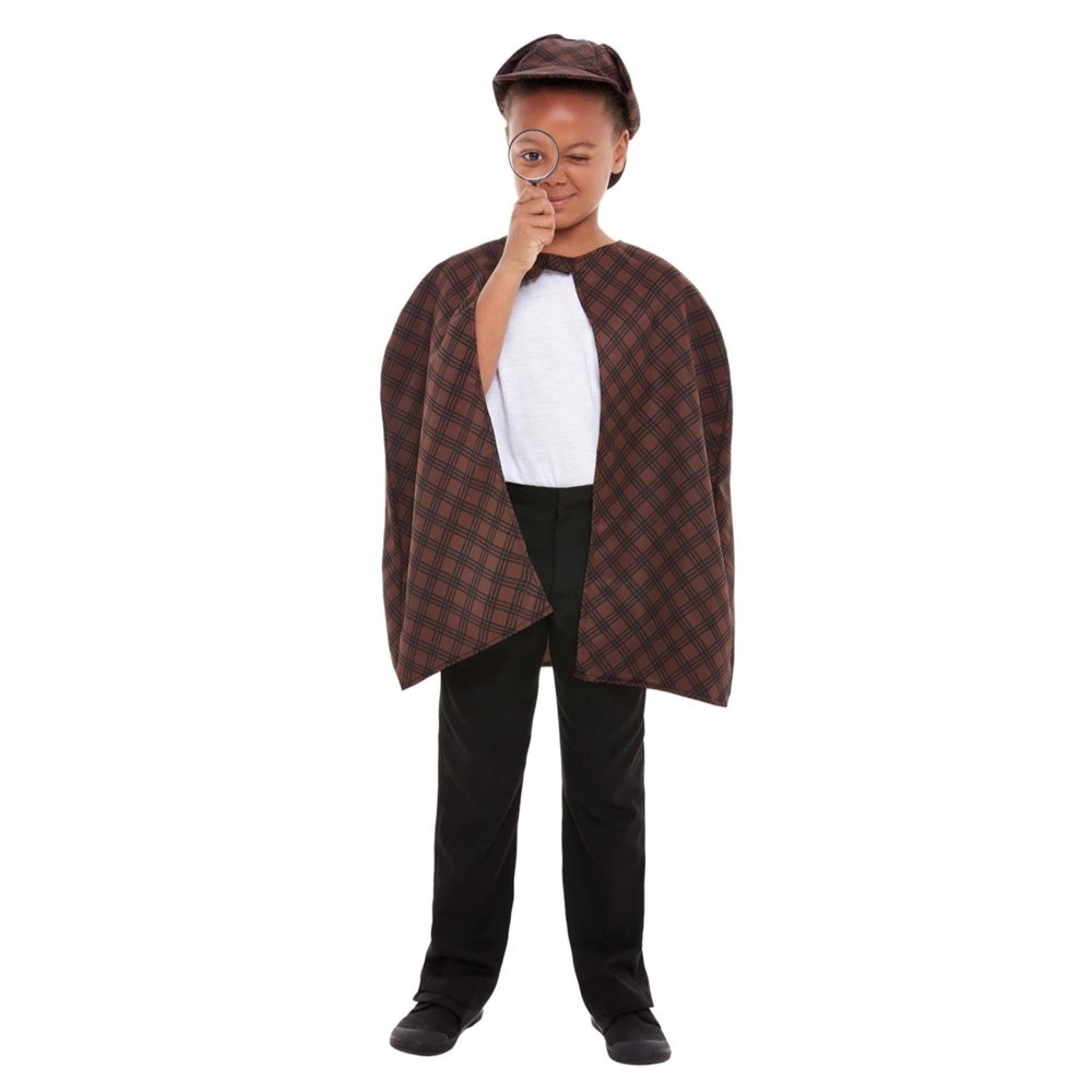 48" Black and Brown Unisex Kids Detective Kit with Hat and Magnifying