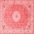 thumbnail image 1 of Ahgly Company Indoor Square Medallion Red Traditional Area Rugs, 6' Square, 1 of 4
