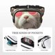 thumbnail image 5 of Fotbe Floral Sunglasses Cat Art Cangurera Cuadrada con Estampado de Doble Capa, Bolsa de Cintura Ajustable Mini para Hombres y Mujeres, 5 of 9