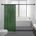 thumbnail image 2 of Utopia Alley Adjustable 72-In Shower Curtain Tension Rod - Rust-Proof Aluminum with Rubber End Cap, No Drill Installation - Extendable & Retractable, Easy to Hang, With Shower Liner and Hooks, Black, 2 of 12