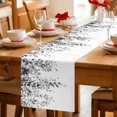 thumbnail image 5 of Grey Eucalyptus Cotton Linen Rectangle Table Runners 13"x48", Weeping Botanical Leaf Watercolor Coffee Table Runner Dresser Scarves Luxury Table Runners for Wedding Party Banquet Dinner Decor, 5 of 8