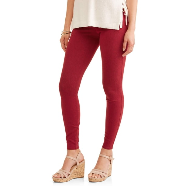 Time and Tru Women's Full Length Soft Knit Color Jeggings - Walmart.com