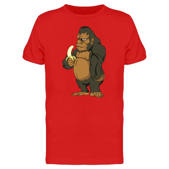Cool Gorilla Eating Banana Tee Men's -Image by Shutterstock