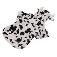 Dog Clothes Black White Cow Pattern Loose Neckline Comfortable Wearing