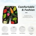 thumbnail image 6 of Picia Cartoon Vegetables pattern Mens Swim Trunks with Compression Liner Stretch Beach Shorts Quick Dry with Zipper Pockets No-Chafing Board Shorts-Large, 6 of 9