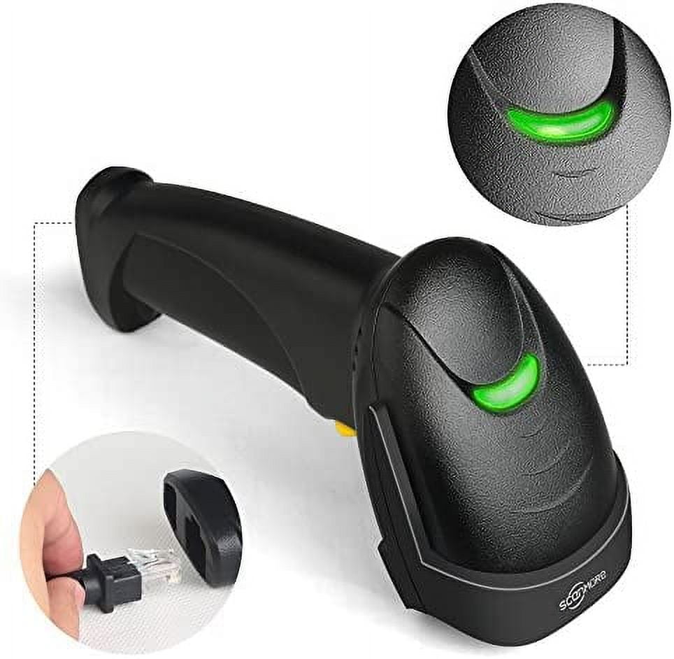 Supermercado Handheld Barcode Scanner, Leitor de Código de Barras