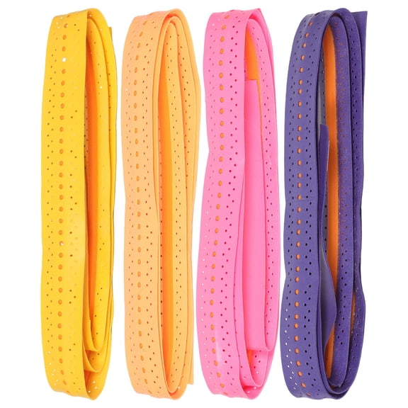 Hemoton 4pcs Badminton Racket Grip Bands Reusable Overgrip Protector Anti-Slip Net Racket Tape Wrap Sweat-Absorbing Handle Grip For Tennis Badminton Players