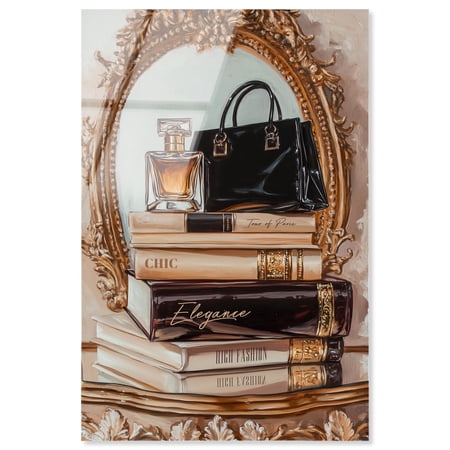 Elegant Glam by the Mirror Acrylic Fashion Art Print by Art Remedy, Ready to Hang, 10 x 15