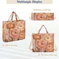 thumbnail image 6 of FORMRS Womens Corduroy Tote Bag Crossbody Shoulder Handbag with Pocket, Abstract Orange Flowers, 6 of 7
