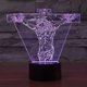 thumbnail image 3 of 3d Cristianismo Jesús Sufrimiento Luz Nocturna 7 Cambio de Color Led Mesa Lámpara de Escritorio Acrílico Plano Abs Base Usb Cargador Decoración Del Hogar Juguete Cumpleaños Navidad Niño Feliz Sencillez, 3 of 5