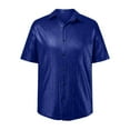 thumbnail image 5 of kamemir Mens Dress Shirts Shirt for Men, Unisex Summer Beach Casual Short Sleeve Button Down Shirts Clothing(Blue,3XL), 5 of 6