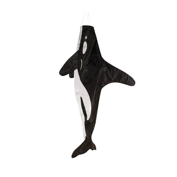 In the Breeze 4965 — 30 inch Killer Whale Orca Windsock, Hanging Novelty Patio Ocean Life Decor
