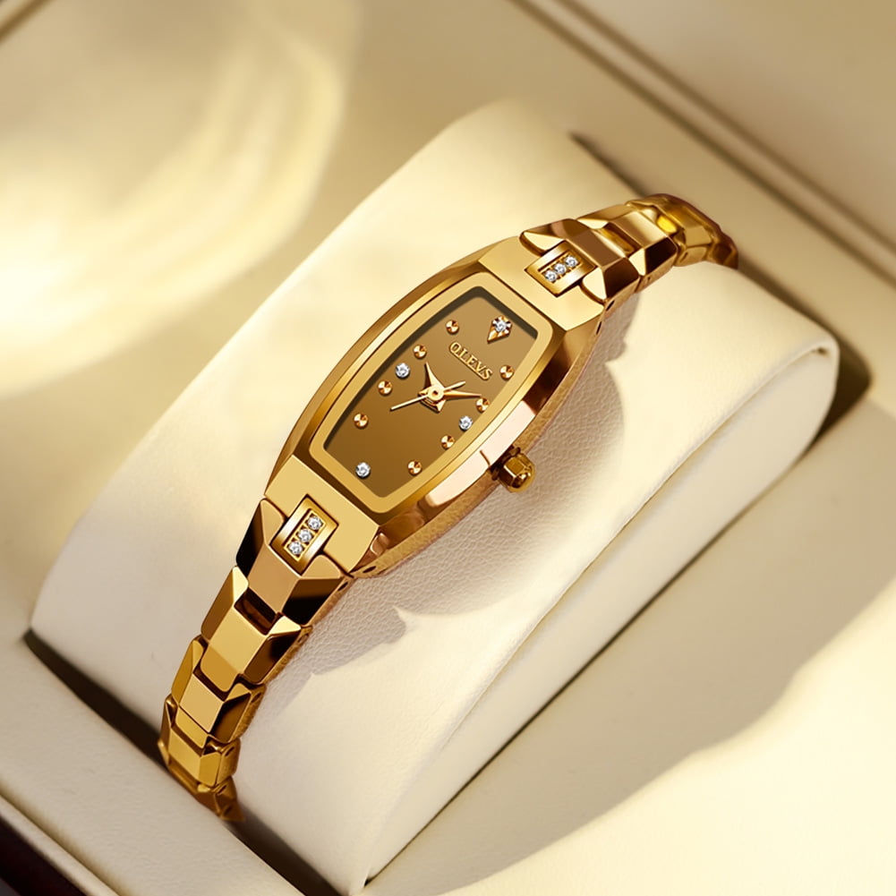 OLEVS Watches for Women Luxury Dress Waterproof Analog Quartz Rose Gold Plated Tungsten Slim Easy Read Casual Ladies Watches Women Wrist Watches Relojes para Mujer