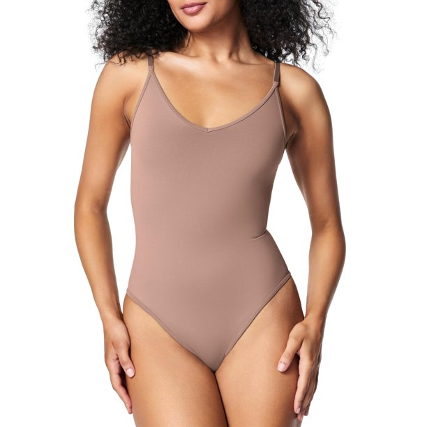 Body SpanxSculpt Power Tanga sin costuras Café Au Lait para mujer, 2 veces