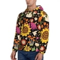 thumbnail image 3 of Naloa Sunflowers Mushrooms Men's Casual Hooded Collar Drawstring Hoodies Pullover Sweatshirts Casual Long Sleeve Shirts-4X-Large, 3 of 7