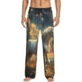 thumbnail image 1 of Balery Starry Sky White Horse Pantalones de pijama para hombre, pijama ultraligero, pantalón de descanso-3X-Large, 1 of 6