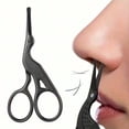 thumbnail image 1 of Stainless Steel Embossed Nose Hair Beard Scissors Russian Style Scissors Pointed Round Scissors Eyebrow Trimming Makeup Large Curved Scissors, 1 of 4