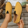 thumbnail image 2 of KEGIRLOM Women's Fashionable And Casual Solid Color Pointed Toe Wedge Heel On Shoes Yellow Size 9, 2 of 9