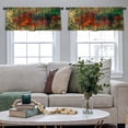 thumbnail image 3 of LALILO Kitchen Curtain Valance Art Grunge Graphic Rod Pocket Window Curtain 52"x 18" Set of 2, 3 of 6
