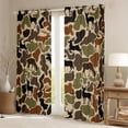 thumbnail image 2 of Feelyou Rustic Moose Deer Curtains Pack of 2 (52x84 Each), Camouflage Window Curtains, 2 of 6