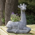 thumbnail image 2 of Northlight Jardinière Extérieure Grise 16 Pouces Girafe avec Siège, 2 of 6
