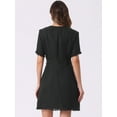 thumbnail image 3 of DARING DIVA Tweed Sweater Elegant Casual Knit Dress M Black, 3 of 6