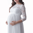 thumbnail image 1 of Robe de Maternité à Manches Courtes pour Femmes, Tenue de Photographie, Robe de Fête de Mariage à Manches 3/4, 1 of 2