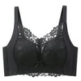 thumbnail image 2 of Swuxness Women's Thin Push Up Wireless Bra, Women's Bras, Women's Solid Color Lace Lightweight Breathable No Underwire Everyday Bra Black, M, 2 of 3