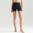 thumbnail image 2 of felwors High Waisted No Front Seam Biker Shorts 4 Inch Inseam Squat Proof Yoga Volleyball Running Black for Size L, 2 of 9