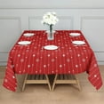 thumbnail image 3 of Christmas Square Tablecloth 60x60 Inch – Waterproof Polyester Printed Table Cover, Wrinkle Resistant & Washable for Kitchen Dining Picnic Party Decor, Single-v4-13, White, 3 of 6