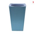 thumbnail image 3 of CAROOTU Brick Pattern Flowerpot Imitation Metal Plastic Flower Pot Square And Tall Type For Gardening Potted, 3 of 7