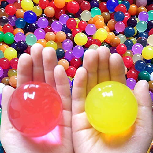 Wedding Home Decoration,Plants Vase Filler Large Water Gel Beads,500pcs Gaint Water Jelly Pearls Rainbow Mix for Kids Sensory Playing 