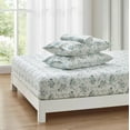 thumbnail image 6 of Chezmoi Collection Gigi 4-Piece Floral Cotton Sheet Set California King, Elegant Blue Ivory White Floral Printed 100% Cotton Bed Sheets, 6 of 9