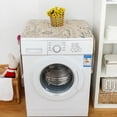 thumbnail image 3 of mmirethe Polyester Dust Water Cover - Refrigerator With Ease Machine Washable Machine Cover yellow checkerboard 30*90cm 1 JIS letters,1 30*90cm, 3 of 6