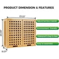 thumbnail image 3 of Bathroom Wall Cabinet Wall Mounted Organizer, Medicine Cabinet, Over The Toilet Storage, Bamboo Medicine Cabinets with Doors and Shelves, Wall Storage for Bathroom Kitchen Living Room, 3 of 15