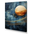 thumbnail image 2 of Designart "Cosmic Wonder Of The Sapphire Saturn I" Our Solar System Canvas Wall Art, 2 of 7