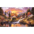 thumbnail image 1 of Cuadros Decorativos 5D DIY Diamond Painting Foothill Village Taladro redondo completo Decoración para el hogar (Y534) Likrtyny embutido en tela, 1 of 1