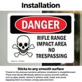 thumbnail image 3 of (2 Pack) Rifle Range Impact Area No Trespassing OSHA Danger Sign, 3 of 7