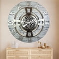 thumbnail image 5 of THE GEARS CLOCK Wall Clock with Real Moving Gears EN-LI_ 36 in Round Silver-Grey, 5 of 12