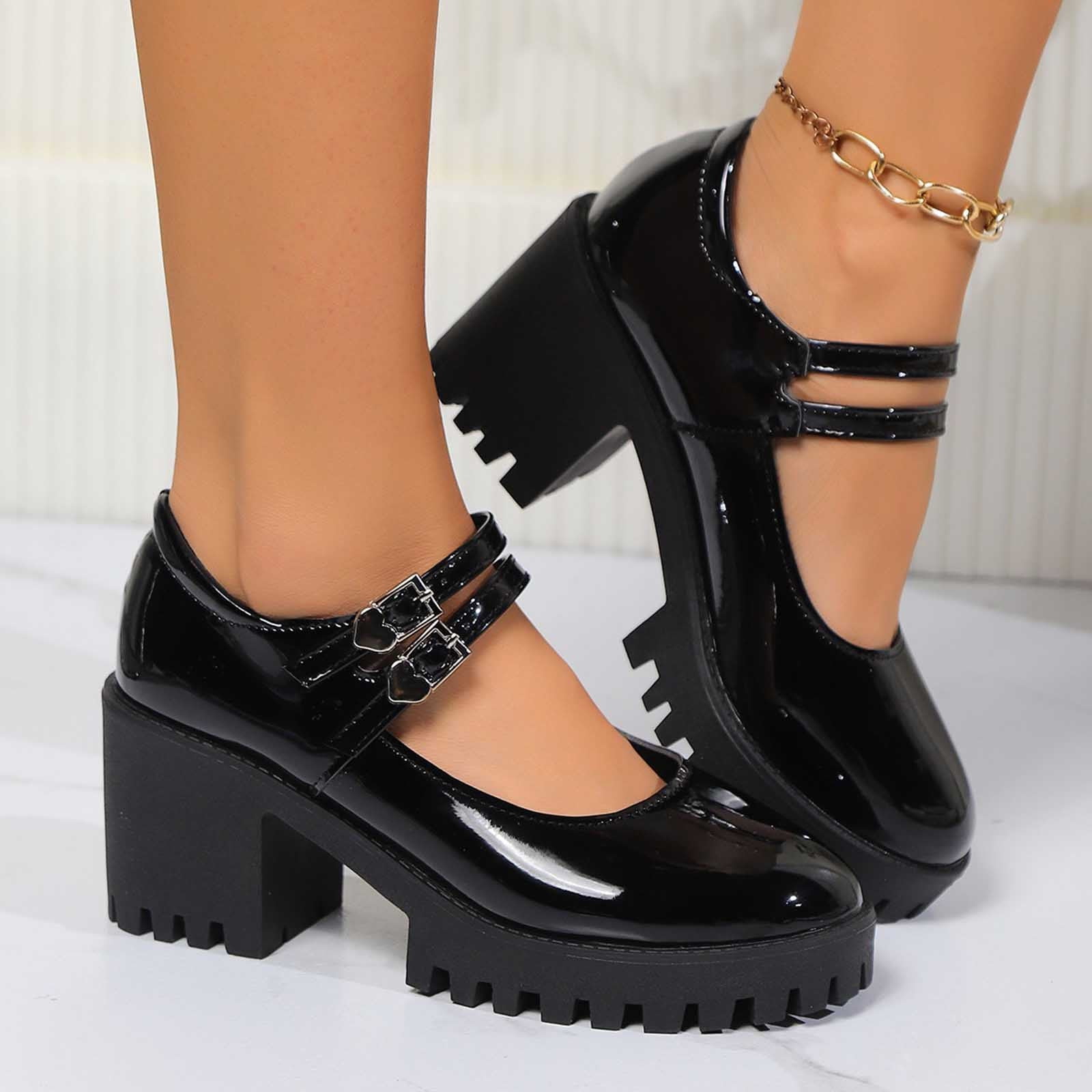 Mocassins Femme à Plateforme épaisse – Style Décontracté Habillé – Soutien De La Voûte Plantaire – Talon 4 Cm – Enfilage Facile