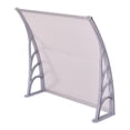 thumbnail image 2 of GVN 40 x 40 Inch Outdoor Polycarbonate Front Door Window Awning Canopy-Gray, Entry Door Outdoor Window window Awning, Front Door Overhang Awning for Sun Shutter, Snow Protection, Hollow Sheet, 2 of 8