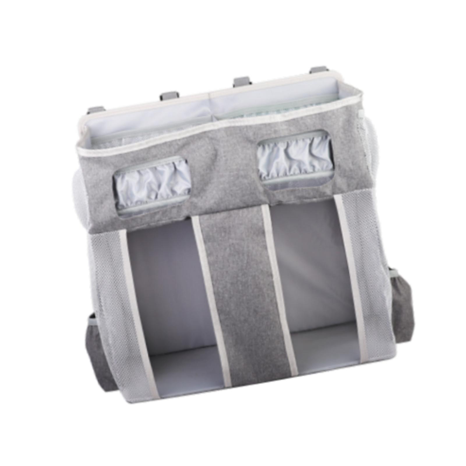 WeiLaiKeQi Hanging Diaper Organizer Spacious Changing Table Playard Baby Diaper Stacker Gray