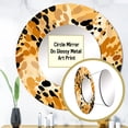 thumbnail image 3 of Designart "Leopard Journey" Animal Print Rund Mirror For Wall Decor - Large Orange Round Printed Mirror -Modern Round Living Room Mirror - 23" x 23", 3 of 6