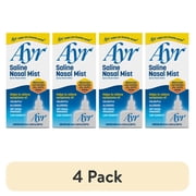 (4 pack) Ayr Saline Nasal Mist, for Daily Saline Nasal Care, 50mL